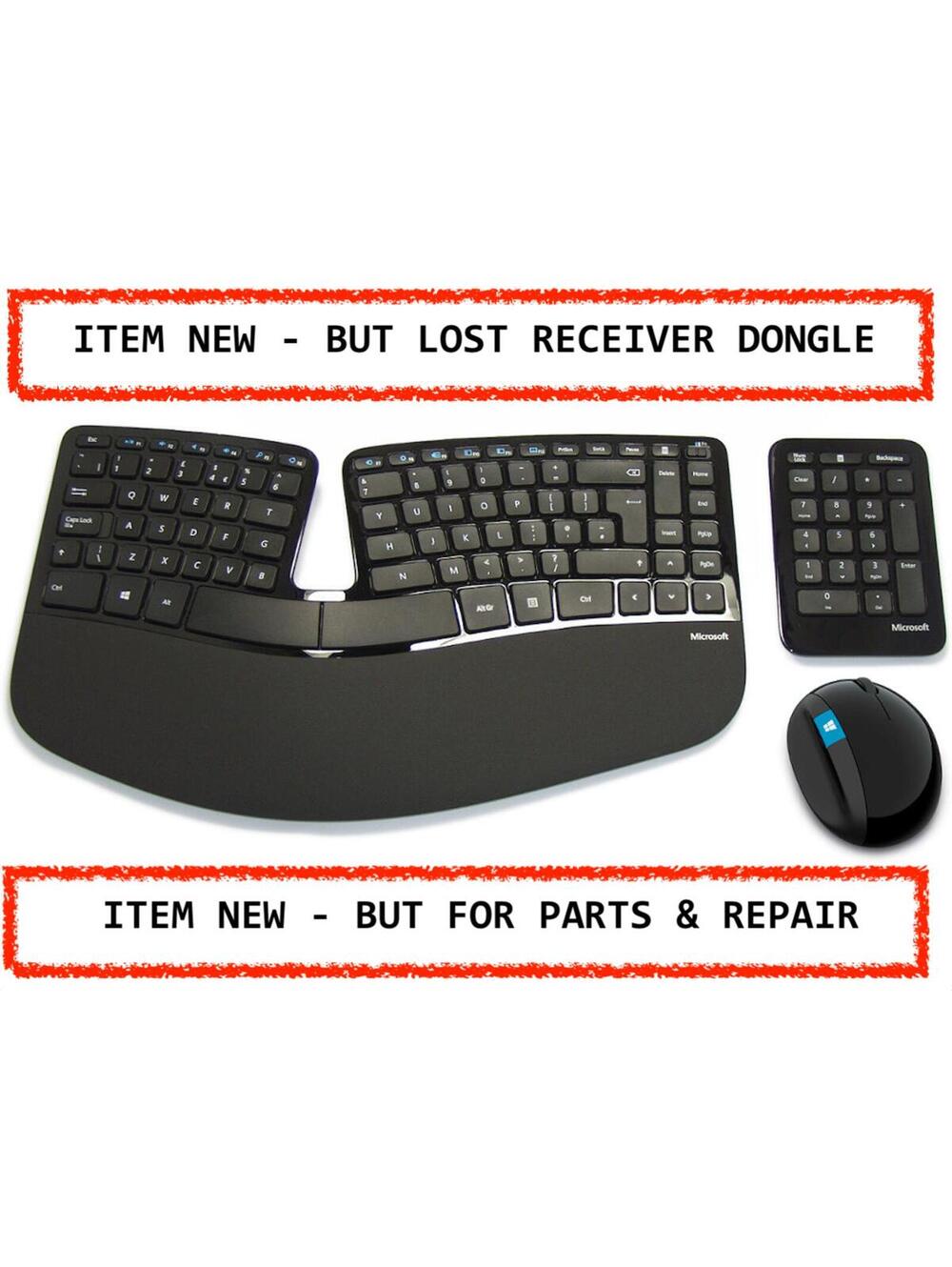 Microsoft Sculpt Ergonomic Desktop | Split Keyboard Mouse Numpad Wireless